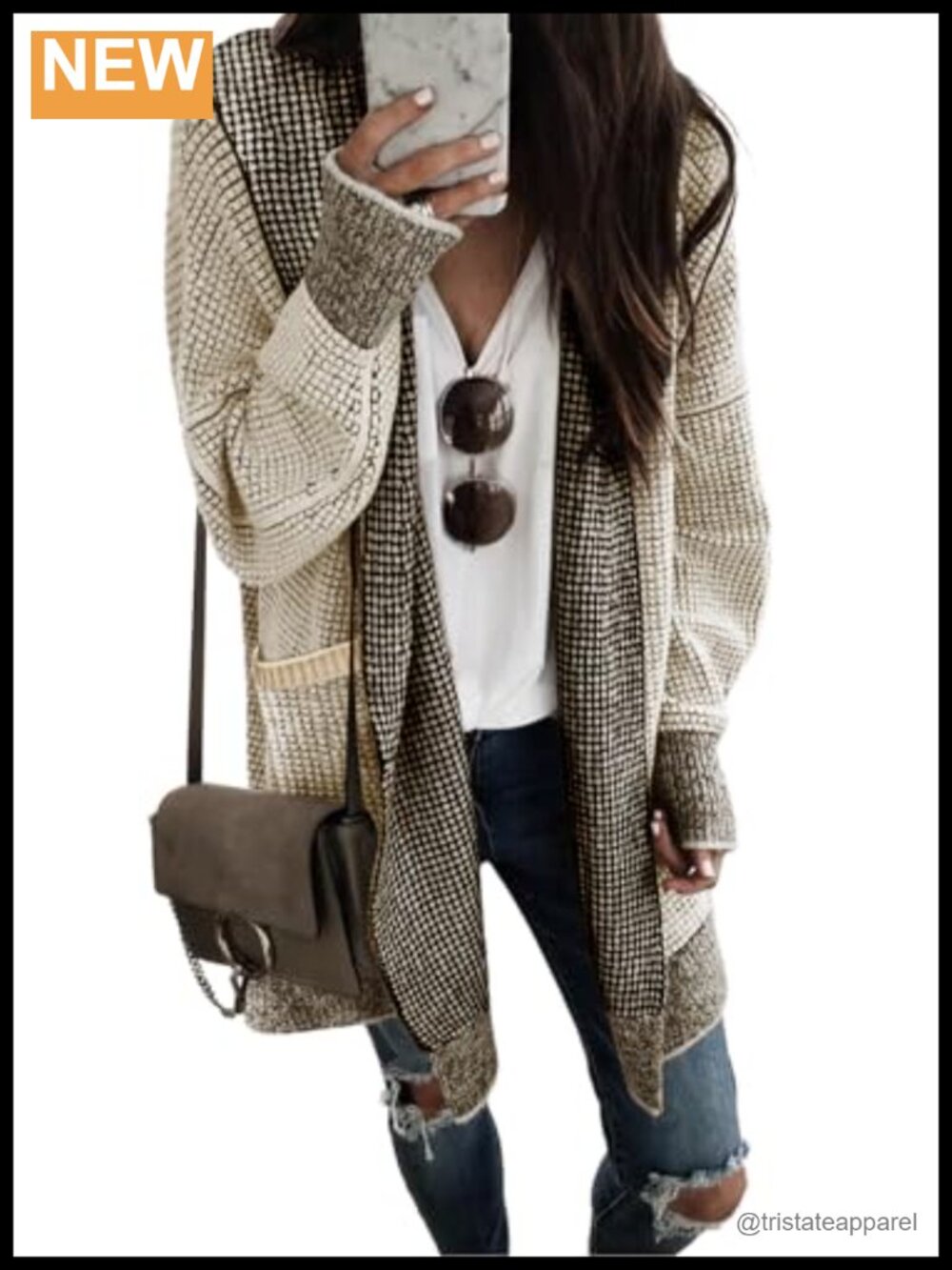 Oversized Hooded Cardigan Sweaters for Women Open Front Long Knit Fall Outfit